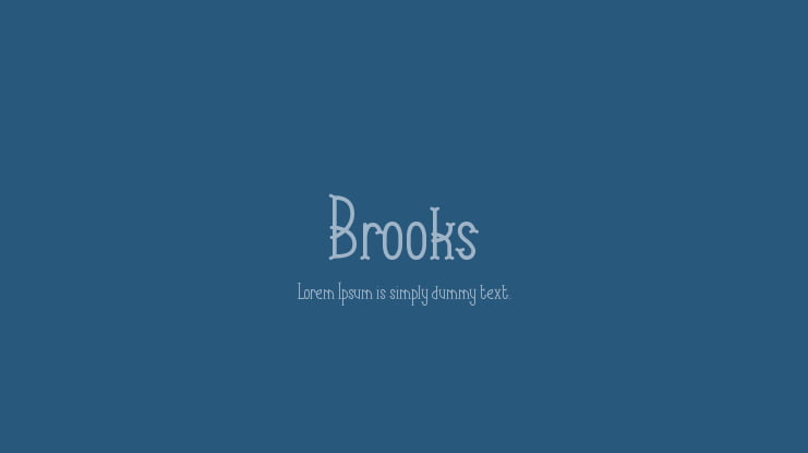 Brooks Font