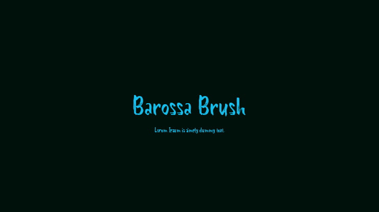 Barossa Brush Font