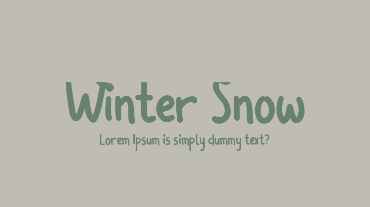 Winter Snow Font