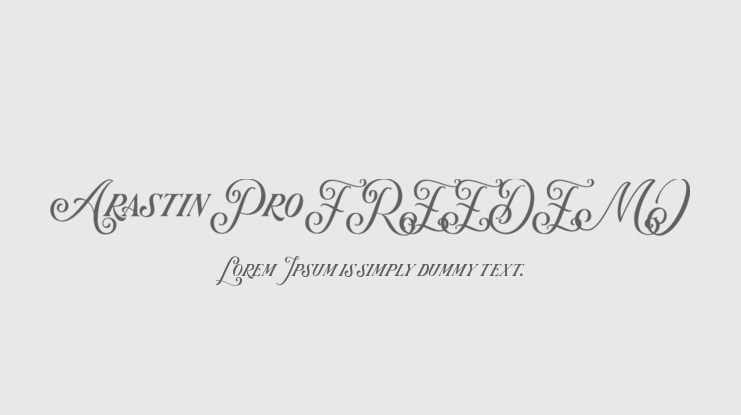 Arastin Pro FREE DEMO Font Family