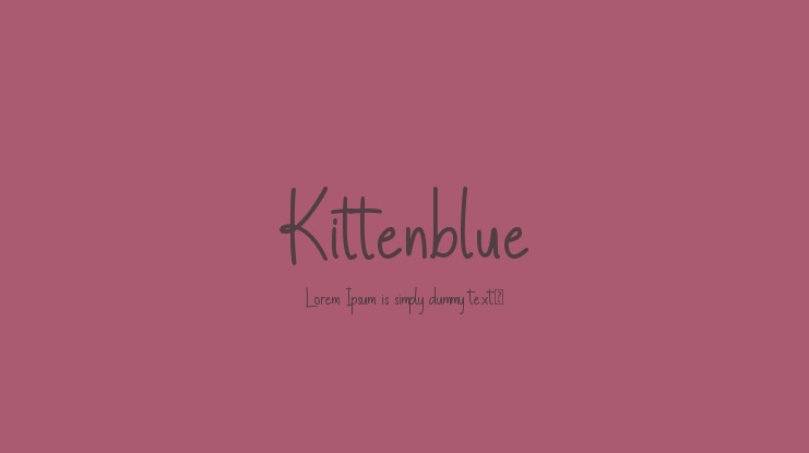 Kittenblue Font