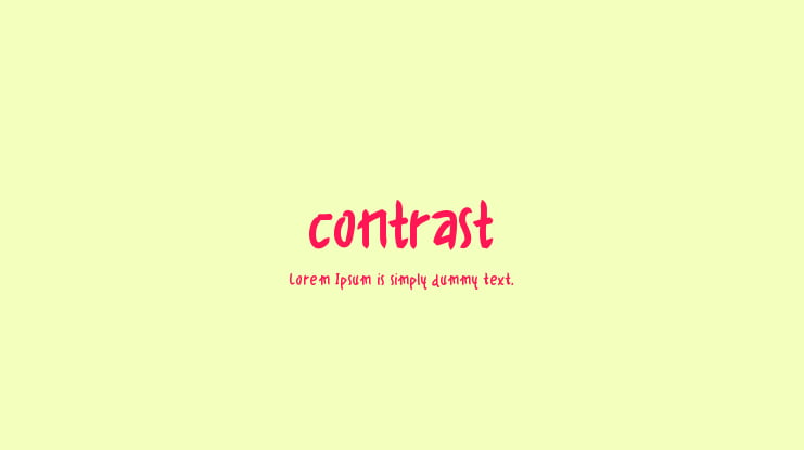 contrast Font