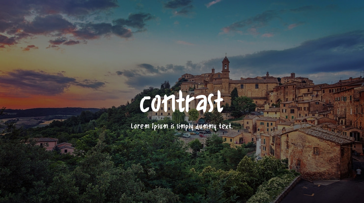 contrast Font