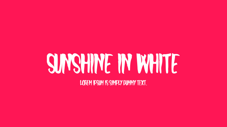 Sunshine In White Font