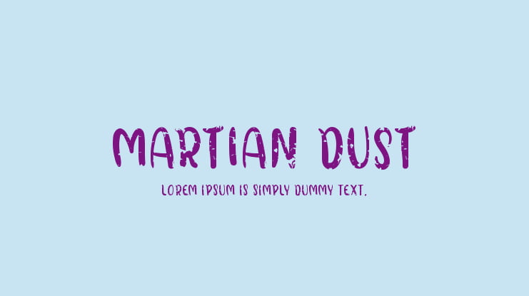 Martian Dust Font