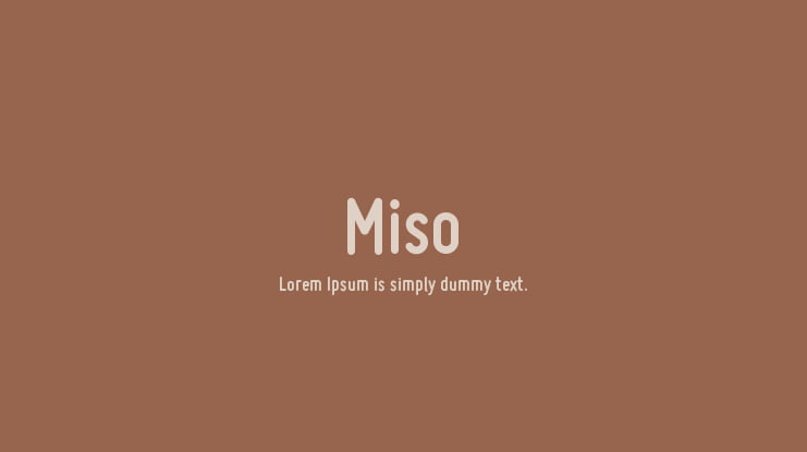 Miso Font Family