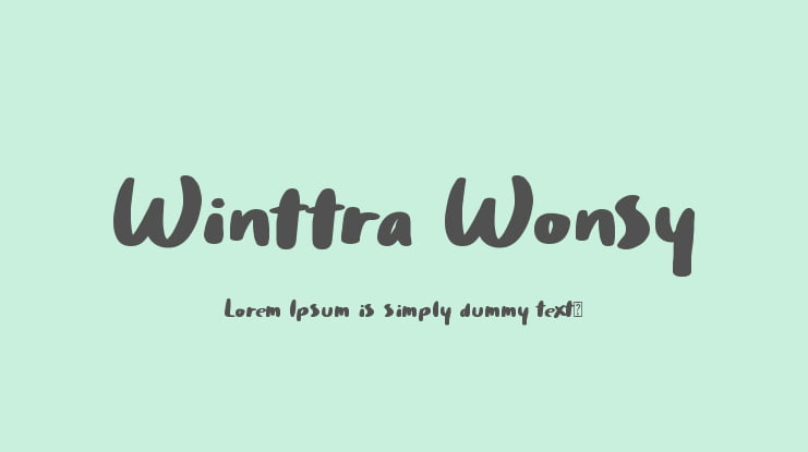 Winttra Wonsy Font