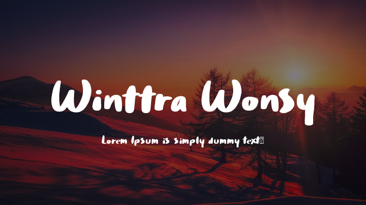 Winttra Wonsy Font