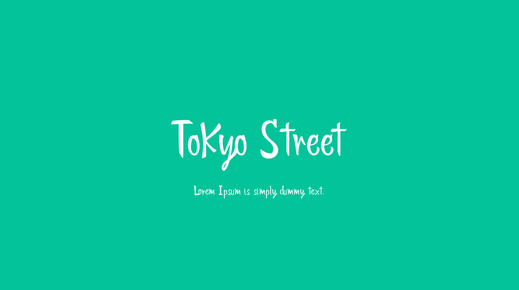 Tokyo Street Font