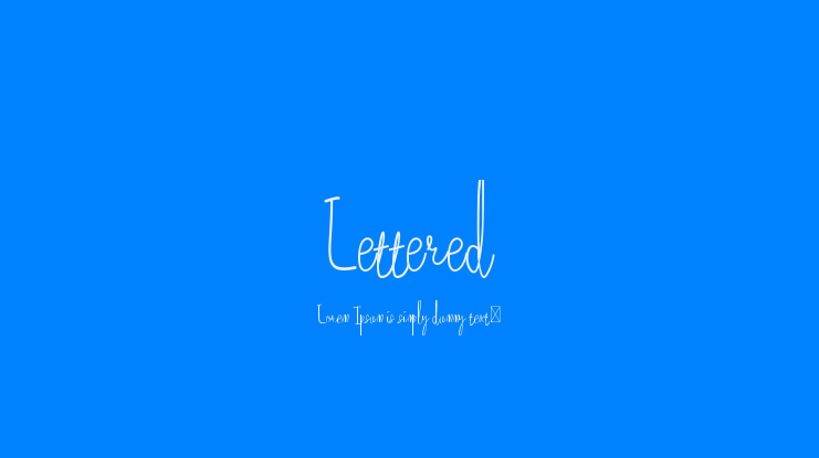 Lettered Font