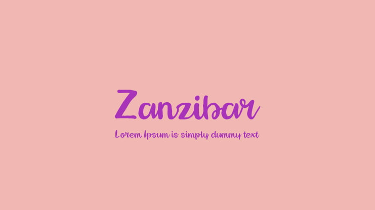 Zanzibar Font