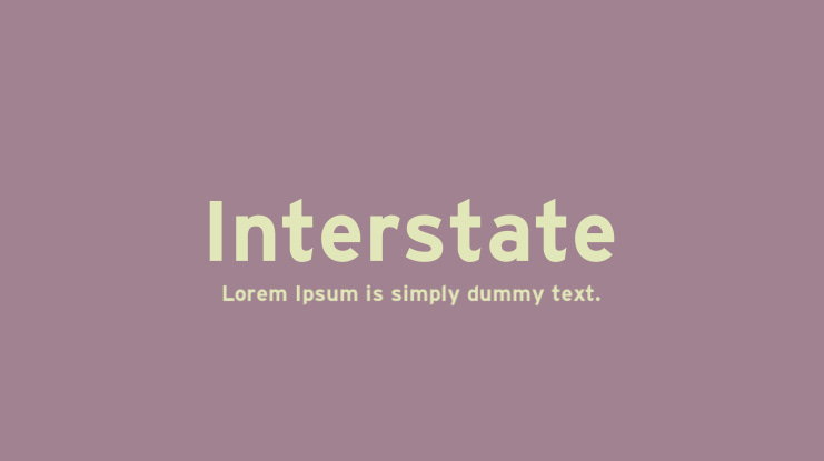 Interstate Font Family