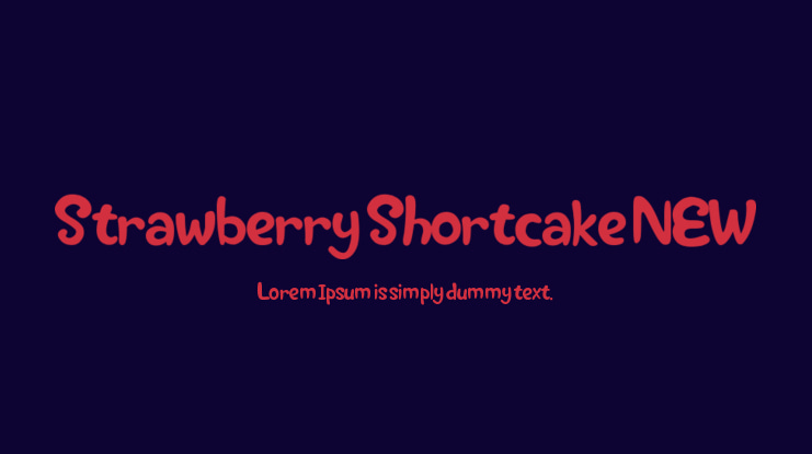 Strawberry Shortcake NEW Font