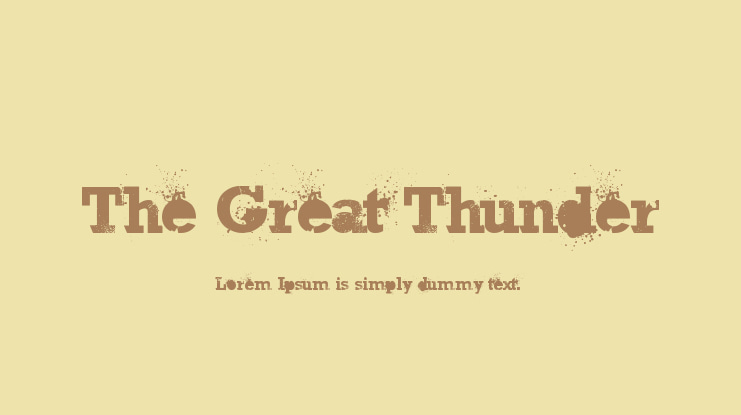 The Great Thunder Font