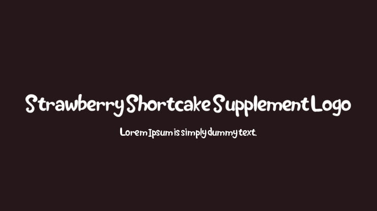 Strawberry Shortcake Supplement Logo Font
