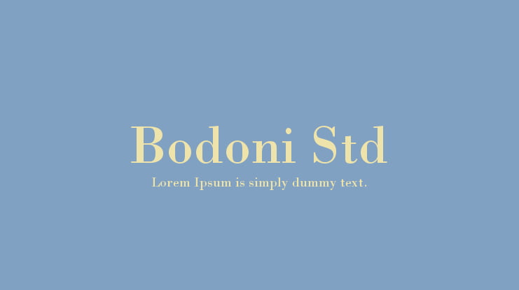 Bodoni Std Font Family