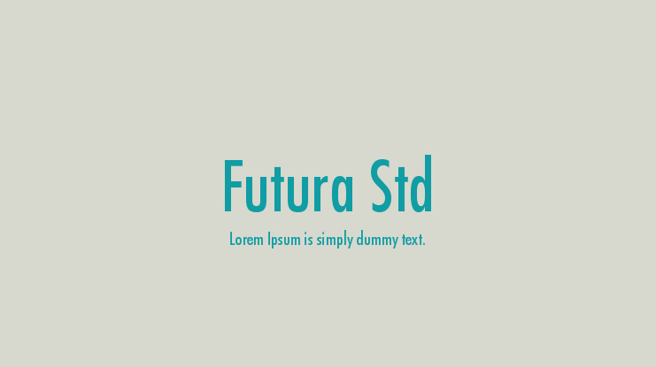 Futura Std Font Family : Download for Desktop & Webfont