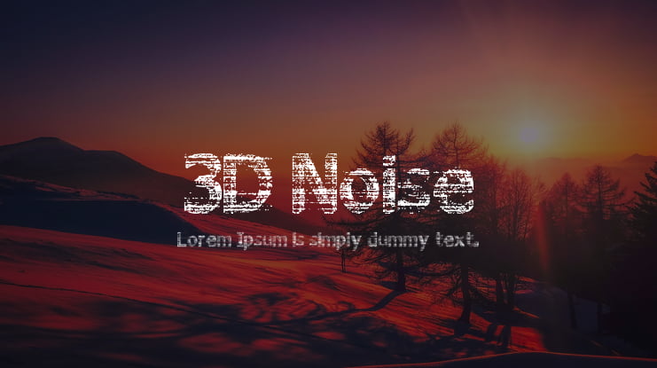 3D Noise Font