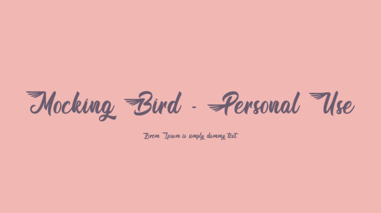 Mocking Bird - Personal Use Font