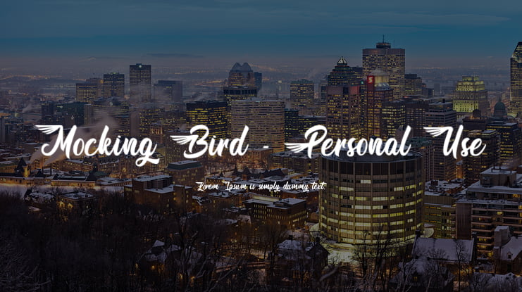 Mocking Bird - Personal Use Font