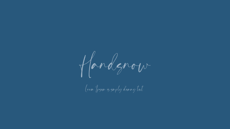 Handsnow Font