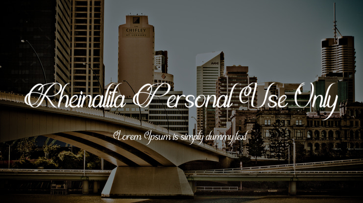 Rheinalita Personal Use Only Font