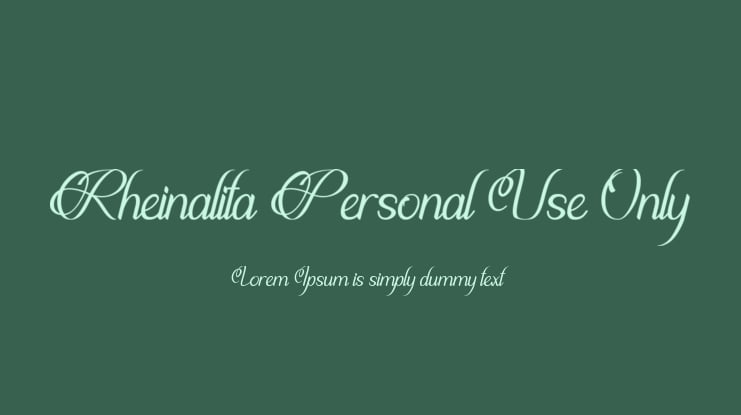 Rheinalita Personal Use Only Font