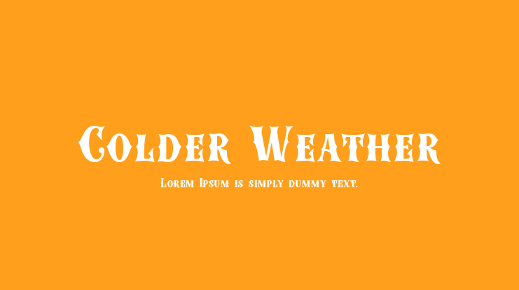 Colder Weather Font