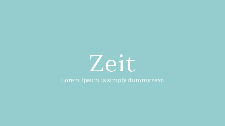 Zeit Font