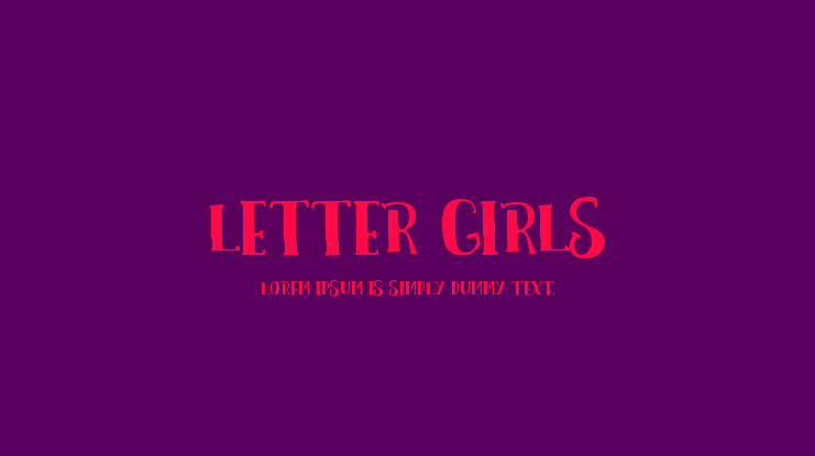 LETTER GIRLS Font