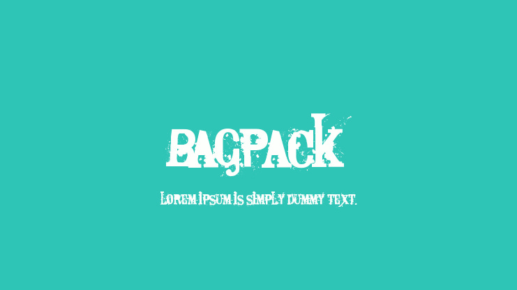 Bagpack Font