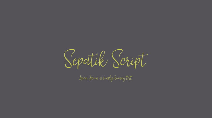 Sepatik Script Font