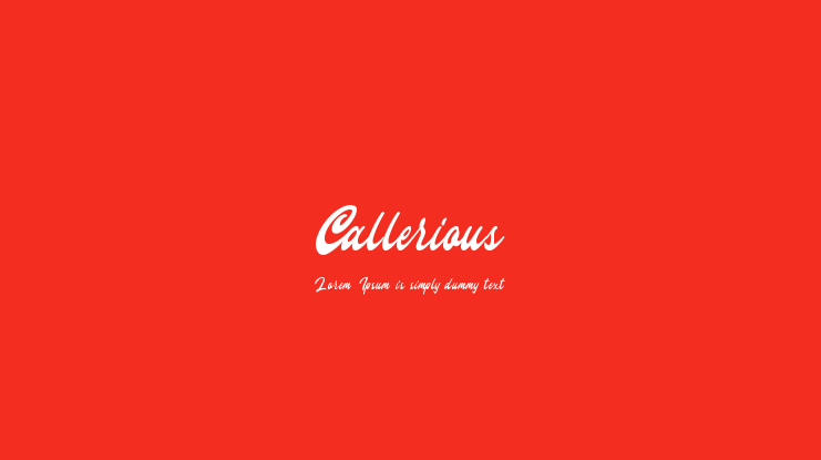 Callerious Font