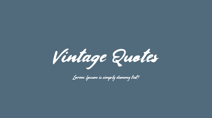 Vintage Quotes Font