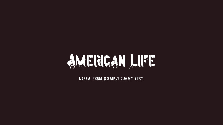 American Life Font