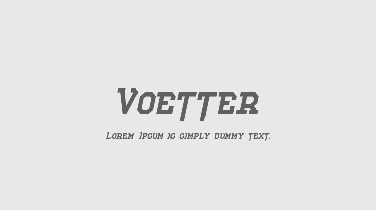 Voetter Font