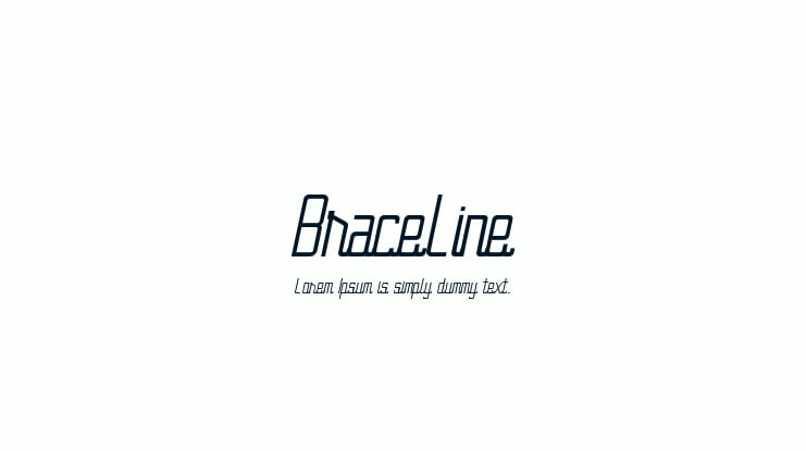 BraceLine Font