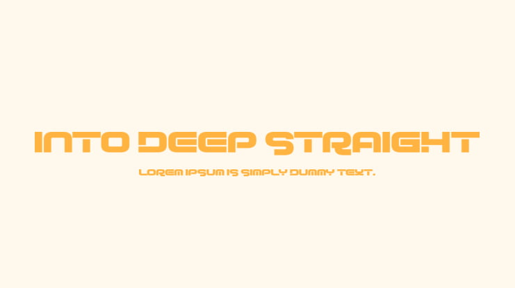 Into Deep Straight Font Family