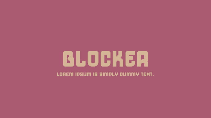 Blocker Font