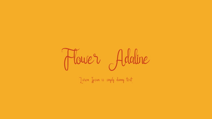 Flower Adaline Font