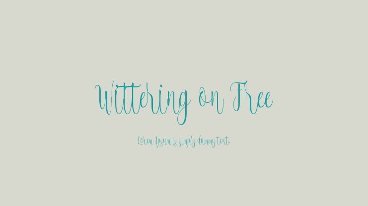 Wittering on Free Font