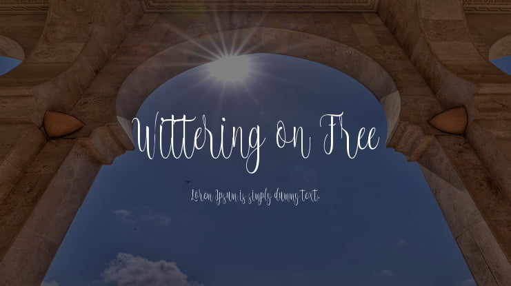 Wittering on Free Font