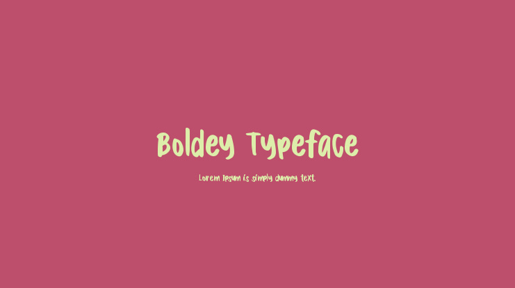 Boldey Typeface Font