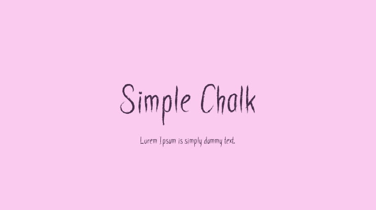 Simple Chalk Font