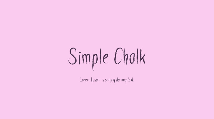 Simple Chalk Font