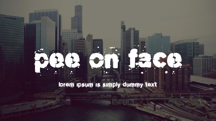 Pee on face Font