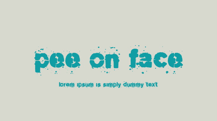 Pee on face Font