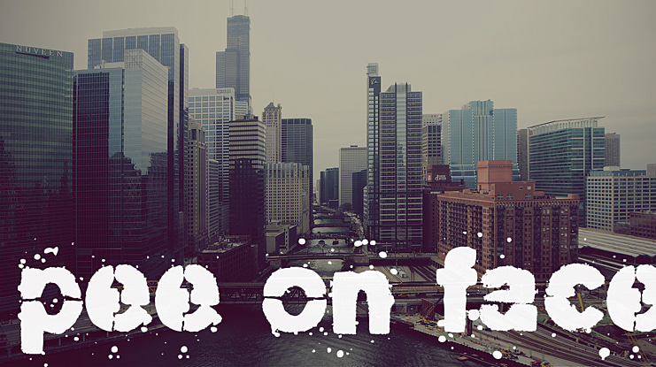 Pee on face Font
