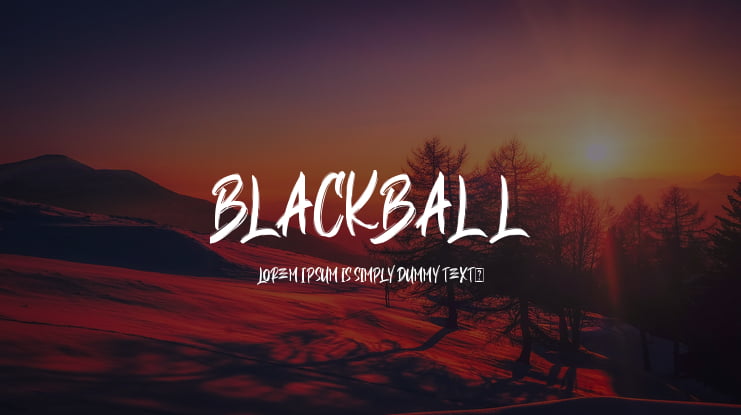 BLACKBALL Font