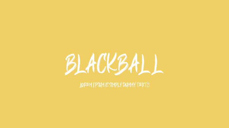 BLACKBALL Font